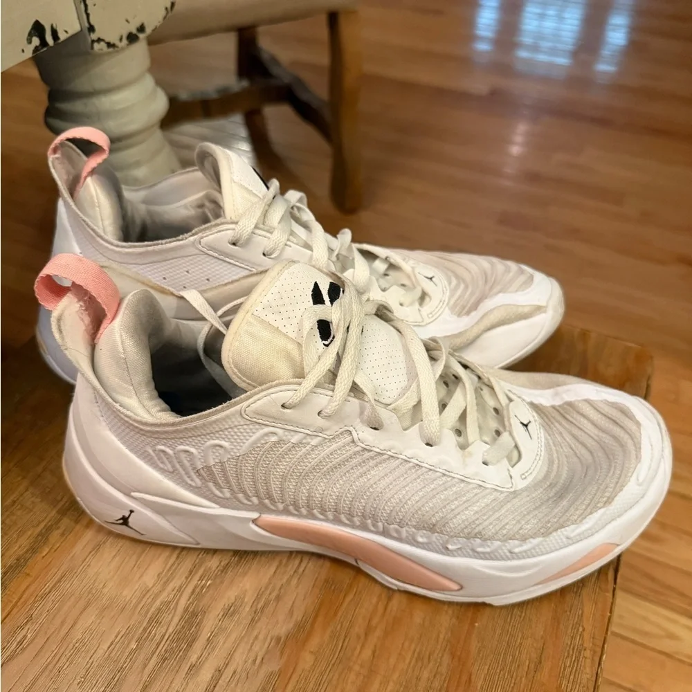 Jordan Luka 1 My Dawgs White Sneakers Subtle Pink Accents 10.5